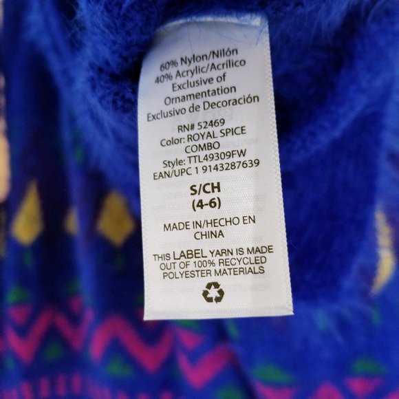 Time and Tru Fair Isle Sweater Blue Multi 80's/90's NWT - Picture 9 of 15